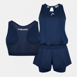 HEAD Match Romper Ld99 - Blue тенис,в,училище,дамски,поли,и,рокли,дамски,облекла,за,тенис,дамско,тенис,облекло,бадминтон,бадминтон,облекла,облекла,за,хокей,падел,тенис,скуош,топки,за,ск