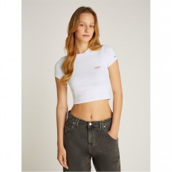 дамски,топове,tommy,jeans,tjw,slim,crp,script,tee,ecru