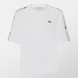 тениска,дамски,топове,lacoste,lacoste,tape,tee,ld52,white