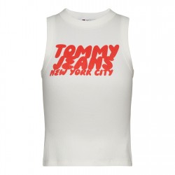 дамски,топове,tommy,jeans,women's,slim,tank,vest,ecru