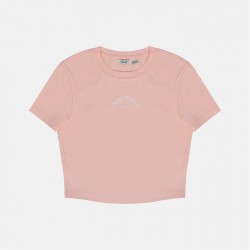 Бебешка тениска Jack Wills Cropped Baby Tee Ladies - Pink бебешка,тениска,дамски,топове,jack,wills,cropped,baby,tee,ladies,pink