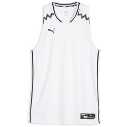 Фланелка Puma Mens Hoops Team Game Performance Basketball Jersey - White фланелка,мъжки,блузи,с,яка,мъжки,тениски,мъжки,потници,puma,men,s,hoops,team,game,performance,basketball,jersey,white