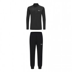 Everlast quarter Z TSuit Juniors - Grey Black детски,3/4,панталони,детски,горнища,с,цип,лека,атлетика,всички,фитнес,облекла,everlast,quarter,z,tsuit,juniors,grey,black