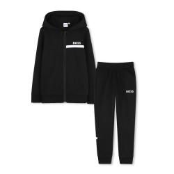 Анцуг Boss Kids Fleece Tracksuit - Black анцуг,детски,екипи,boss,kids,fleece,tracksuit,black