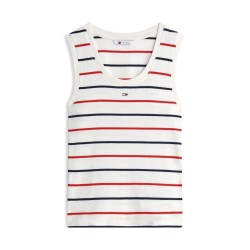 потник,дамски,топове,tommy,jeans,essentials,rib,tank,top,ecru,stripe