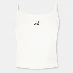 потник,дамски,топове,kangol,women's,sleeveless,slim,fit,cami,top,white