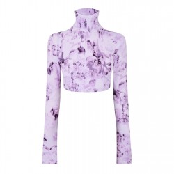 фланелка,с,дълъг,ръкав,дамски,топове,off,white,cropped,long,sleeve,tee,violet