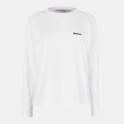 тениска,дамски,топове,barbour,lavensdale,long,sleeved,t,shirt,white