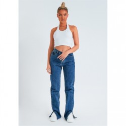 дънки,дамски,дънки,missy,empire,straight,leg,split,detail,jeans,blue