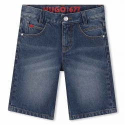 HUGO Hugo Denim Short Jn62 - Dbl Stone Z25 детски,3/4,панталони,hugo,hugo,denim,short,jn62,dbl,stone,z25