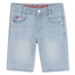 HUGO Hugo Denim Short Jn62 - Bleach Z74 детски,3/4,панталони,детски,облекла,hugo,hugo,denim,short,jn62,bleach,z74