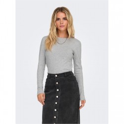 дамски,тениски,дамски,топове,only,riley,ls,top,ld00,lt,grey,melange