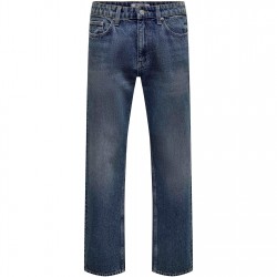 дънки,мъжки,дънки,only,and,sons,men's,straight,leg,jeans,dark,blue