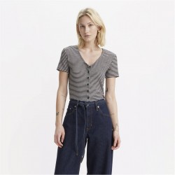тениска,дамски,топове,levis,levis,muse,ss,tee,caviar,vanilla,stripe