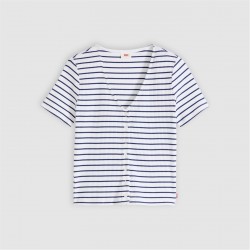 тениска,дамски,топове,levis,short,sleeve,striped,t,shirt,peacoat,stripe