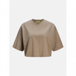 Дамска тениска JJXX Loose Cropped T-Shirt Ladies - Brindle дамска,тениска,дамски,топове,дамски,горнища,размер+,дамски,облекла,размер,jjxx,loose,cropped,t,shirt,ladies,brindle