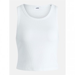 JJXX Sleeveless Ribbed Top Ladies - Bright White дамски,топове,дамски,горнища,размер+,дамски,потници,дамски,облекла,размер,jjxx,sleeveless,ribbed,top,ladies,bright,white
