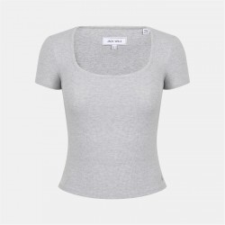 тениска,дамски,тениски,дамски,топове,jack,wills,squneck,ss,tee,ld54,grey,marl