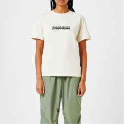 Тениска Napapijri Sebel Print T Shirt - White тениска,дамски,топове,napapijri,sebel,print,t,shirt,white