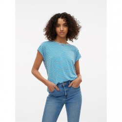 дамска,тениска,дамски,тениски,vero,moda,vm,ava,plain,shirt,sleeve,t,shirt,womens,ibiza,blue