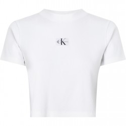 тениска,дамски,топове,calvin,klein,jeans,badge,rib,short,sleeve,t,shirt,bright,white
