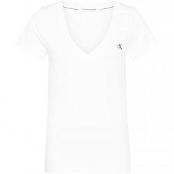 тениска,дамски,топове,calvin,klein,jeans,embroidery,stretch,v,neck,t,shirt,bright,wht,yaf