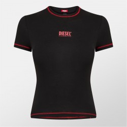 дамска,тениска,дамски,топове,diesel,uftee,maddie,crop,t,shirt,womens,black