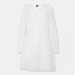 Рокля Vero Moda Women's Mira Mini Dress - Snow White рокля,дамски,поли,и,рокли,vero,moda,women's,mira,mini,dress,snow,white