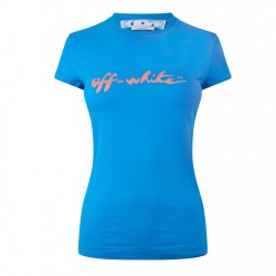 тениска,дамски,топове,off,white,script,logo,t,shirt,blue,pink