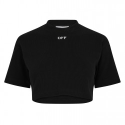 къса,блуза,дамски,топове,off,white,women's,stamp,rib,cotton,short,sleeve,slim,fit,cropped,crop,top,black,1001