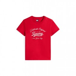 тениска,дамски,топове,tommy,jeans,tj,logo,tee,ld53,red