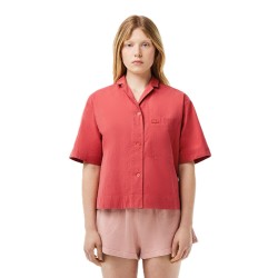 Дамска риза Lacoste Womens Short-Sleeve Plain Shirt - Sierra Red дамска,риза,дамски,ризи,lacoste,women,s,short,sleeve,plain,shirt,sierra,red
