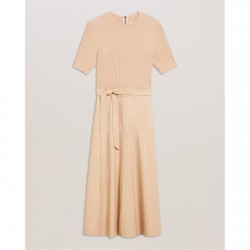 Рокля Ted Baker Ted Mock midi dress Ld54 - Camel рокля,дамски,поли,и,рокли,ted,baker,ted,mock,midi,dress,ld54,camel