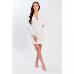 дамски,поли,и,рокли,influence,mini,smock,dres,ld99,white