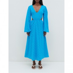 рокля,дамски,поли,и,рокли,pretty,lavish,women's,midaxi,cut,out,dress,santorini,blue