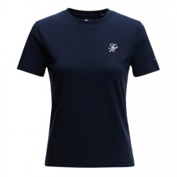 тениска,дамски,топове,tommy,hilfiger,women's,script,t,shirt,dark,n,navy