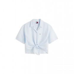 риза,дамски,ризи,tommy,jeans,women's,short,sleeve,plain,shirt,powd,blue,str
