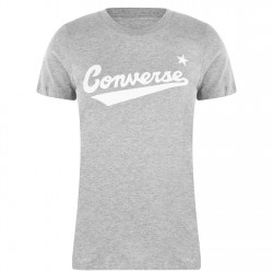 дамска,тениска,converse,nova,logo,t,shirt,ladies,grey,heather