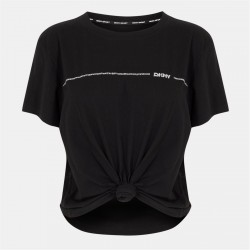 тениска,дамски,топове,dkny,logo,tee,ld99,black