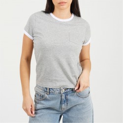 дамски,тениски,дамски,топове,brave,soul,short,sleeve,chest,pocket,t,shit,with,contrast,neck,and,sleeve,rib,grey,white
