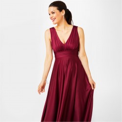рокля,дамски,поли,и,рокли,biba,bridesmaid,deep,v,maxi,dress,berry