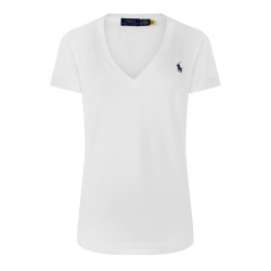 Дамска тениска Polo Ralph Lauren Womens V-neck T-Shirt - White дамска,тениска,дамски,топове,polo,ralph,lauren,women,s,v,neck,t,shirt,white