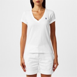 тениска,дамски,топове,polo,ralph,lauren,jersey,v,neck,t,shirt,white
