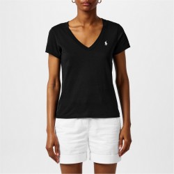 тениска,дамски,топове,polo,ralph,lauren,jersey,v,neck,t,shirt,polo,black