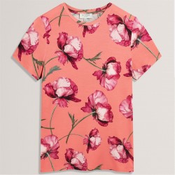 Тениска Ted Baker Ted AOP Tee Ld63 - Coral тениска,дамски,тениски,дамски,топове,дамски,горнища,размер+,дамски,облекла,размер,ted,baker,ted,aop,tee,ld63,coral