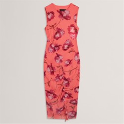 Рокля Ted Baker Ted Mesh Midi Dress Ld63 - Coral рокля,дамски,поли,и,рокли,дамски,облекла,размер,ted,baker,ted,mesh,midi,dress,ld63,coral