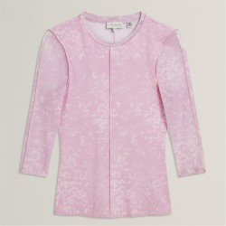 Ted Baker Ted Mesh Print Top Ld63 - Pl-Pink дамски,тениски,дамски,топове,дамски,горнища,размер+,дамски,облекла,размер,ted,baker,ted,mesh,print,top,ld63,pl,pink