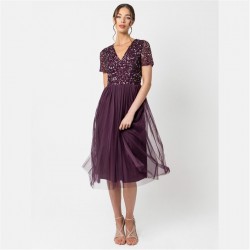 дамски,поли,и,рокли,maya,deluxe,maya,de,v,neck,midi,ld99,berry