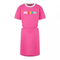 юношеска,рокля,детски,облекла,missoni,logo,dress,juniors,fuschia,513