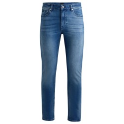 Дънки Boss Mens HBB Delaware3Slm Slim-fit Jeans - Med Blue 420 дънки,мъжки,дънки,boss,men,s,hbb,delaware3slm,slim,fit,jeans,med,blue,420